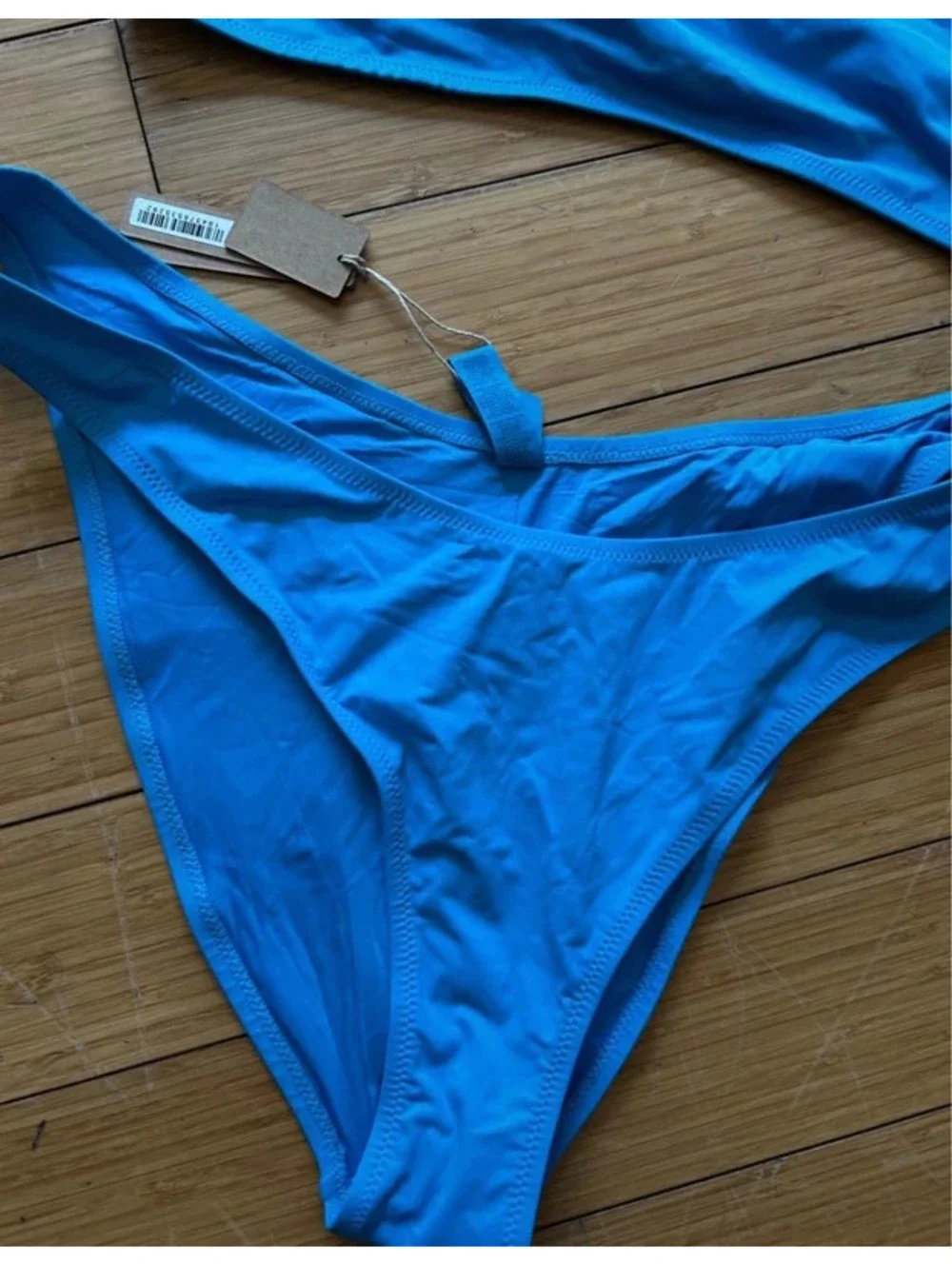 New Skims Recycled Swim Strapless Monokini Turquoise Blue Size 4X